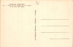 CPA Barrage d'Eguzon vue sur la Vallee de la Creuse et le Pont des Piles