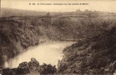 CPA Le Pin Indre Contrejour sur les rochers St Martin 