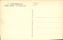 CPA Fontgombault l'eglise abbatiale le Transept nord 