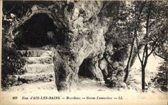 CPA Env d'Aix les Bains Bourdeau Grotte Lamartine 