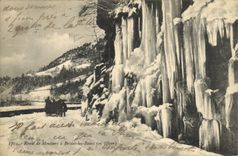 CPA Route de Moutiers a Brides les Bains en Hiver 