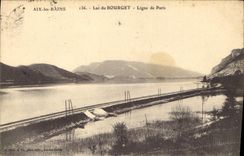 CPA Aix les Bains lac du Bourget Ligne de Paris 