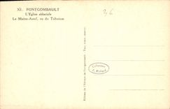 CPA Fontgombault l'eglise abbatiale le Maitre Autel vu du Triforium 