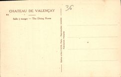 CPA Chateau de Valencay Salle a manger 