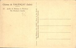 CPA Chateau de Valencay Indre Jardin de Madame la Duchesse