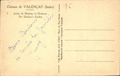 CPA Chateau de Valencay Indre Jardin de Madame la Duchesse