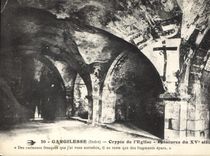 CPA Gargilesse Indre Crypte de l'eglise Peintures du XV siecle 