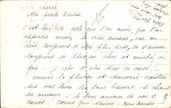 CPA Mon Coeur revant d'amour voulait trouver la voie du tien qui lui sourit et l'enivre de joie Femm