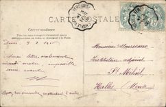 CPA Message de bonheur Femme