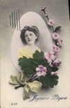 CPA Joyeuses Paques  Femme