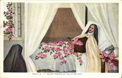 CPA Scene 13 Sainte Therese sur son lit de mort 