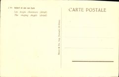 CPA Hubert et Jan van Eyck les Anges chanteurs detail 