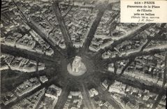 CPA Paris Panorama de la Place de l'Etoile pris en ballon 