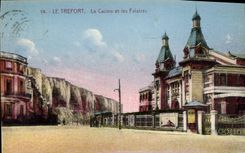 CPA Le Treport Le Casino et les Falaises 