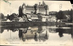 CPA Pierrefonds Le Chateu et l'Etang Cote Ouest 