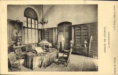 CPA Abbaye de Chaalis La Bibliotheque 