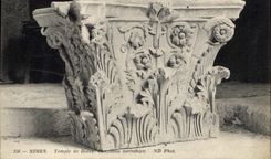 CPA Nimes Temple de Diane Chapiteau corinthien 