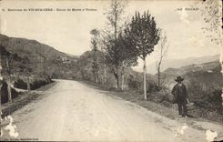 CPA Environs de Vic sur Cere Route de Muret a Thiezne 