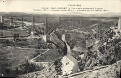CPA L'Auvergne Cantal Garabit le Viaduc et la Vallee de la Truyere 