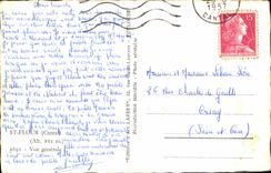 CPA St Flour Cantal Vue generale Vaches