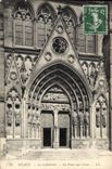 CPA Meaux La Cathedrale La Porte aux Lions 