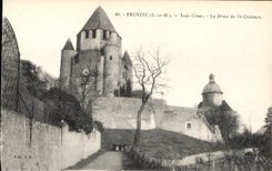 CPA Provins S et M Tour Cesar Le Dome de St Quiriace 