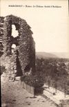 CPA Marcenat Ruines du Chateau feodal d'Aubijoux 