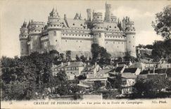 CPA Chateau de Pierrefonds Vue prise de la Route de Compiegne 