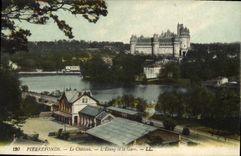 CPA Pierrefonds Le Chateau L'Etang et la Gare 