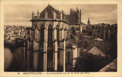 CPA Montpellier La Cathedrale vue de la Tour des Pins 