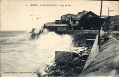 CPA Cette le Fort Saint Pierre Coup de Mer 