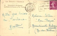 CPA La Douce France Toulouse Hte Garonne les Bords de la Garonne au Perc 