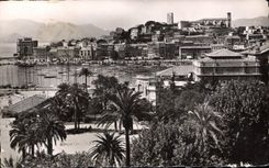 CPA Cannes le Port et le Mont Chevalier 