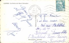 CPA Cannes le Port et le Mont Chevalier 