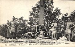 CPA Lourdes Le Calvaire XIII Station Jesus rendu a sa Mere 