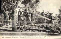 CPA Lourdes le Calvaire V Station 