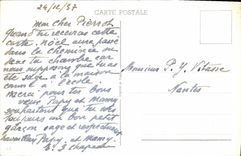 CPA Bonne Annee Luge