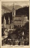 CPA Lourdes La Grotte et la Basilique 