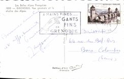 CPA Grenoble Vue generale et la chaine des Alpes 