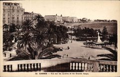 CPA Cannes Vue sur les Jardins et les Grands Hotels 