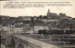 CPA Joigny Yonne Vue sur le Pont et sur la partie orientale de la Ville 
