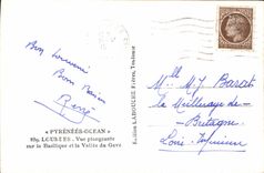 CPA Lourdes Vue plongeante sur la Basilique et la Vallee du Gave 