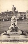 CPA Cannes Alpes Maritimes Statue d'Edouard VII et le Mont Chevalier 