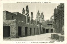 CPA Exposition Coloniale Internationale Paris 1931 Palais de l'AOF Les portiques des commercants ind