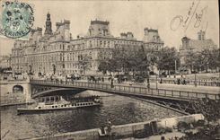 CPA Paris Hotel de ville Bateau