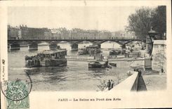 CPA Paris La Seine au Pont des Arts 