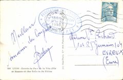 CPA Lyon Entree du Parc de la Tete d'Or et Monument des Enfants du Rhone 