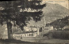 CPA Lourdes Vue sur la Basilique 