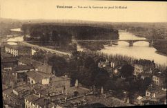 CPA Toulouse Vue sur la Garonne au pont St Michel 