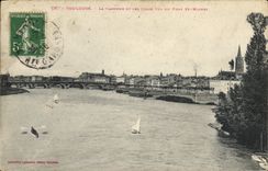 CPA Toulouse La Garonne et les Quais vus du Pont et Michel 